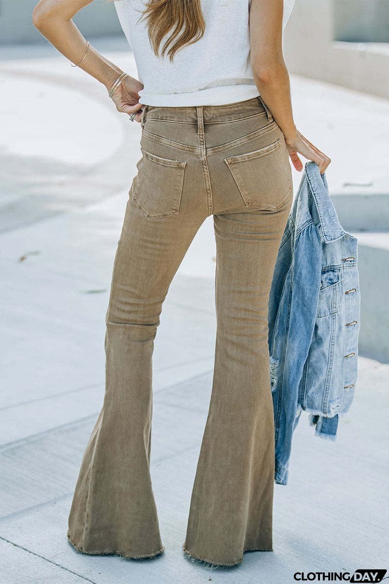 Street British Style Solid Patchwork High Waist Speaker Solid Color Bottoms