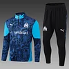 2025/2026 Olympique de Marseille Half-Pull Training Suit Blue-Black Football Jersey Set