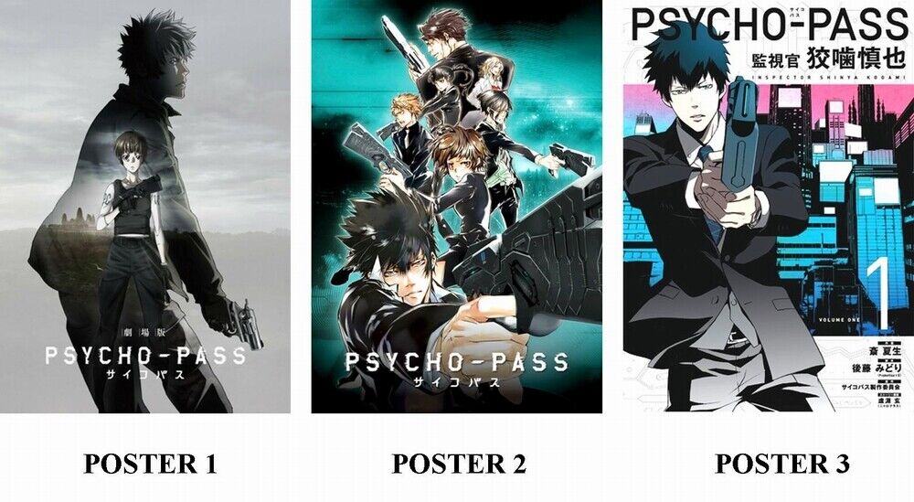 PSYCHO PASS - ANIME - 3 Photo Poster painting POSTERS - QUALITY INSERTS PERFECT FOR FRAMING