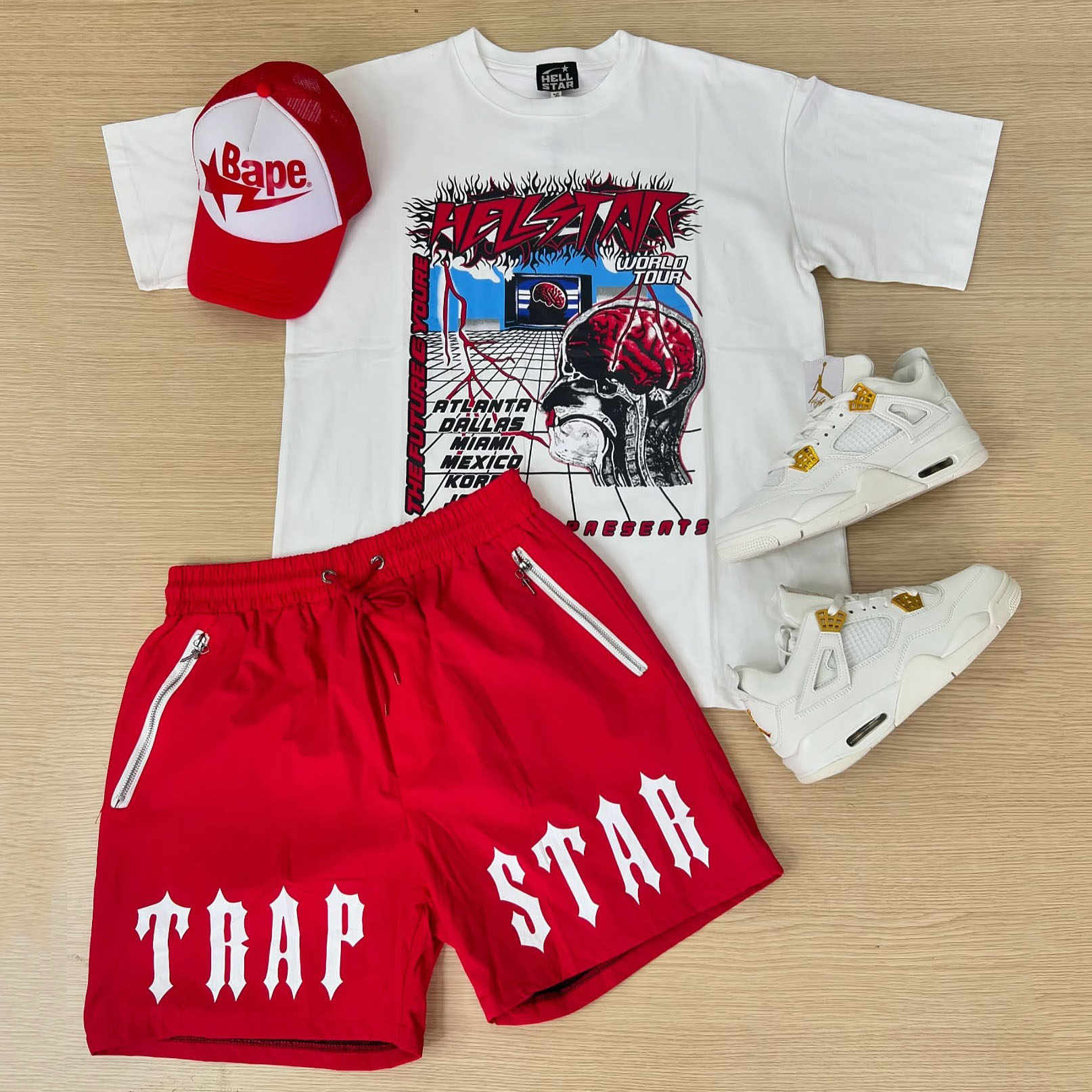 Hellstar World Tour T-Shirt And Shorts Co-Ord
