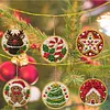Christmas Acrylic Diamond Painting Ornament Kit 6Pcs for Adults