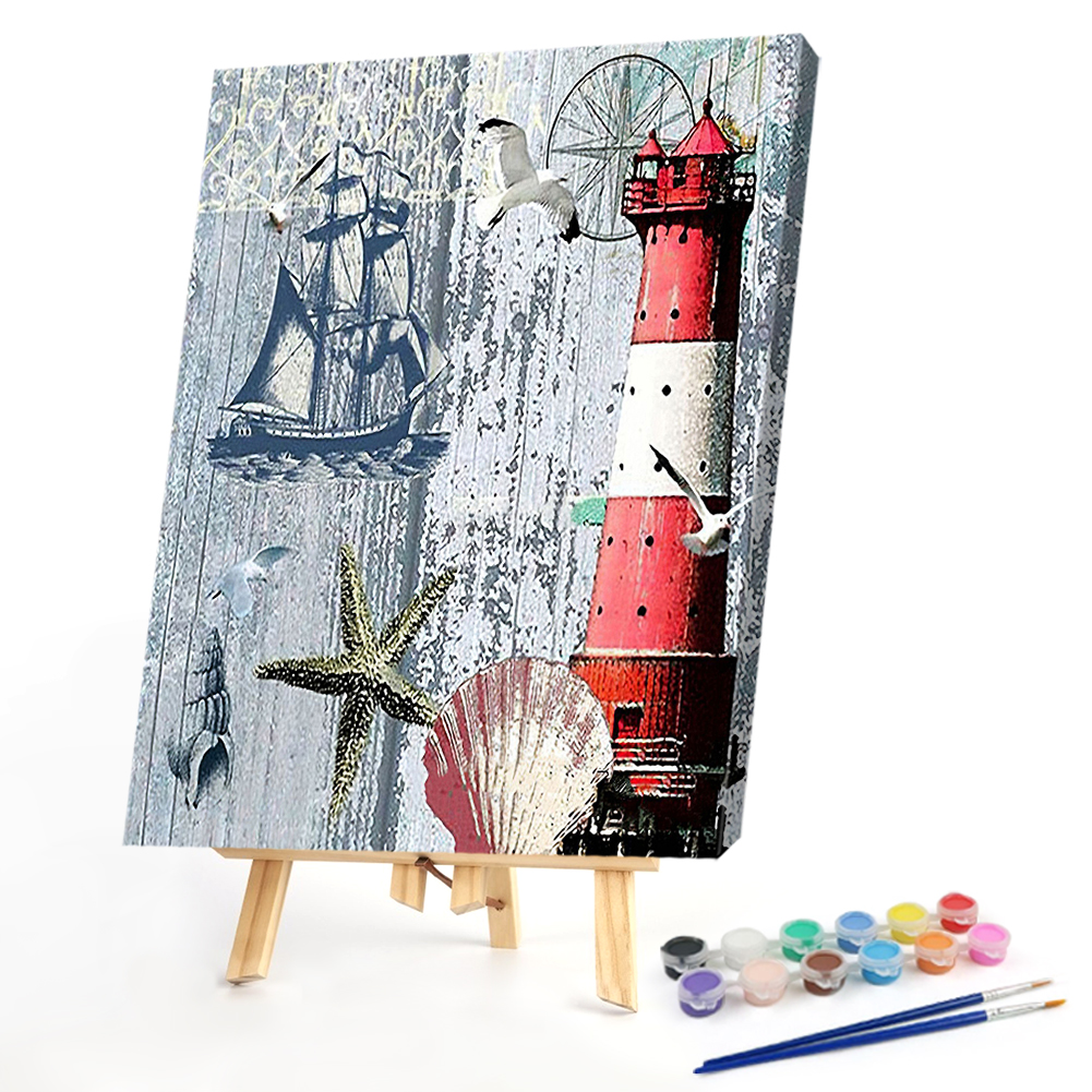 

40*50CM - Paint By Numbers - Lighthouse, 501 Original