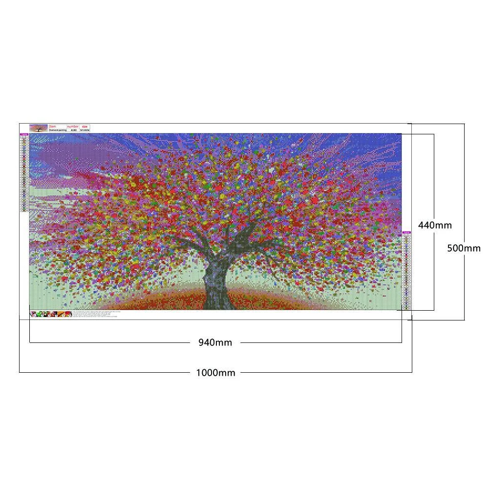 Diamond Painting - Full Round Drill - Fantasy Tree (100*50cm)