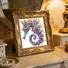 Purple Crystal Twin Seahorses Special Shaped 5D DIY Partial Drill Diamond Painting Kits for Adults Beginners Home Decor Diamonds Dots Gem Art Kits Diamond Art Kit 11.81 X11.81inch