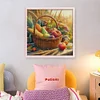 (Counted)Autumn Harvest Fruit And Vegetable Basket-11CT Cross Stitch 40*40cm/15.75*15.75in
