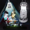 Lampe de camping LED &agrave; chargement solaire portable avec ventilateur r&eacute;glable