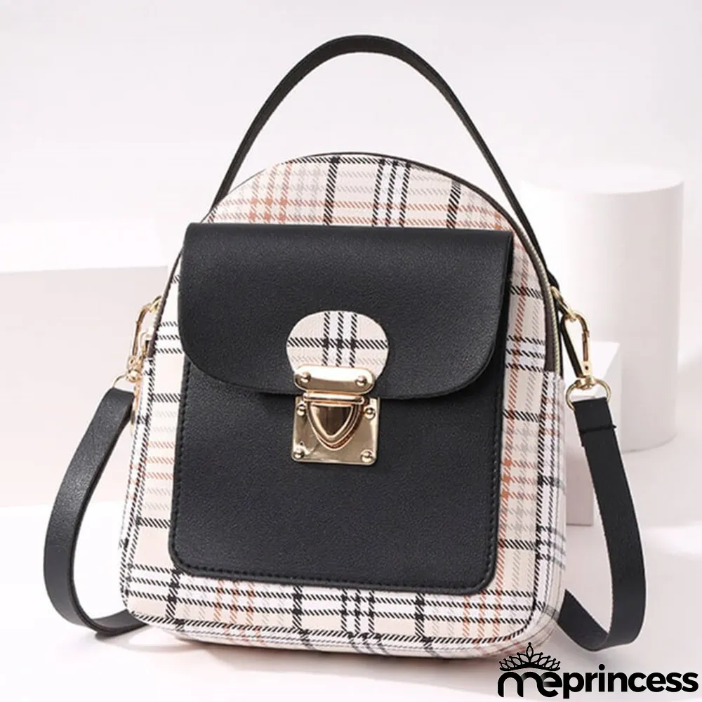 Red Fashion Casual Patchwork Zipper Backpack