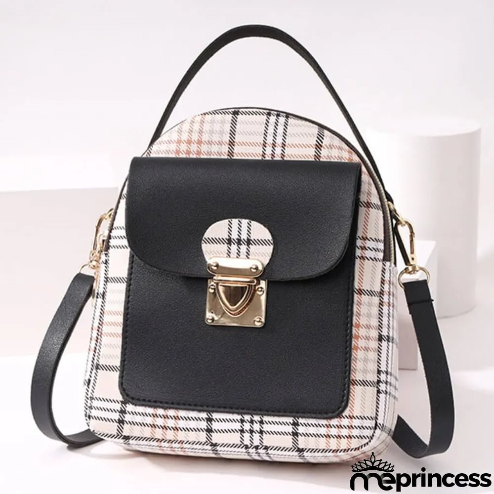 Red Fashion Casual Patchwork Zipper Backpack