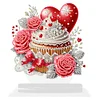 DIY Love Rose Cupcake Diamond Painting Acrylic Desktop Decor