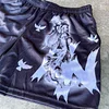 Angel Print Casual Street Mesh Shorts