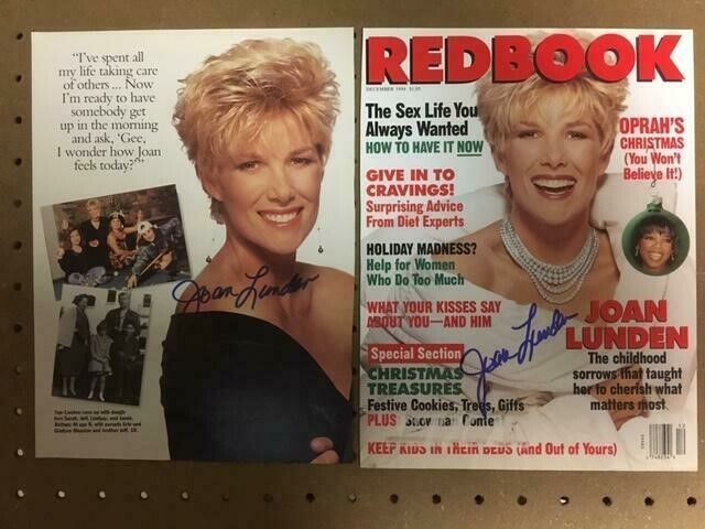 Joan Lunden Signed 8x10 1/2 Lovely Magazine Photo Poster paintings(2) with COA