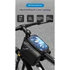 Bike Front Frame Bag Waterproof EVA Bike Tube Bag Detachable Cycling Accessories
