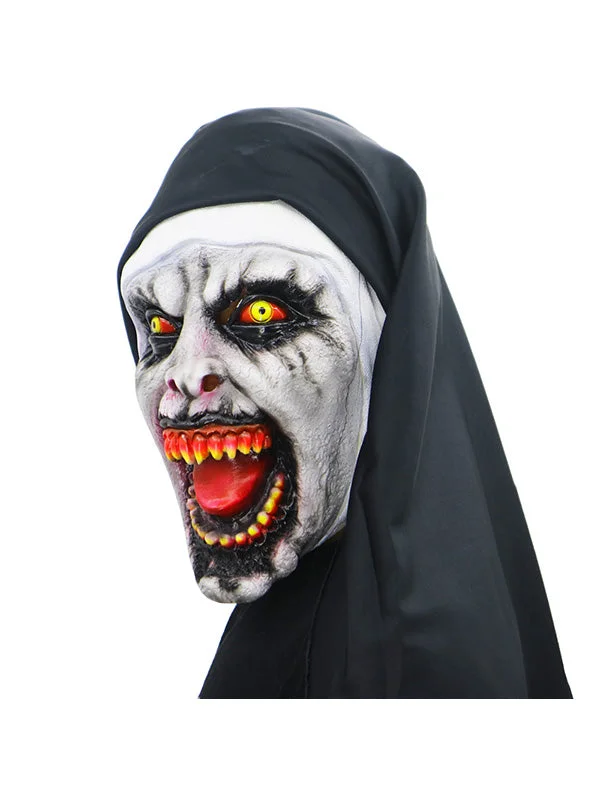 Led The Conjuring 2 Latex Scary Nun Mask-elleschic