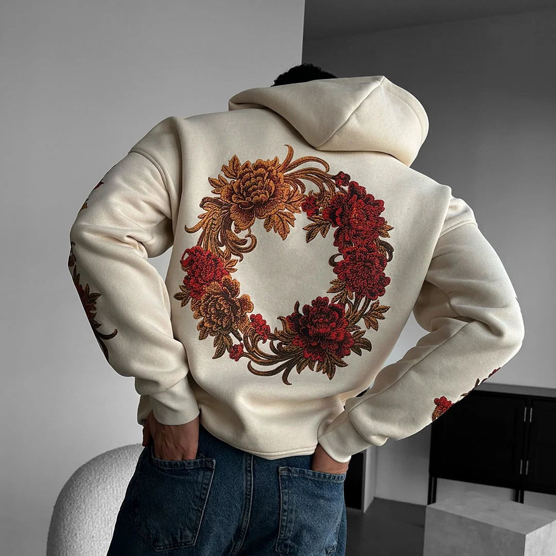 Oversized Chrysanthemum Hoodie