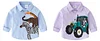 Kid Baby Boys Shirts Long Sleeve Fashion Cartoon Print Blouse