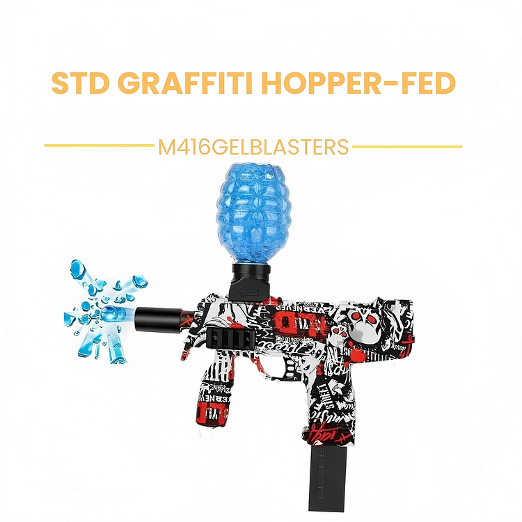 STD Graffiti Hopper-Fed Electric SMG Gel Ball Blaster