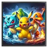 Pok&eacute;mon - 14CT Stamped Cross Stitch - 40*40cm