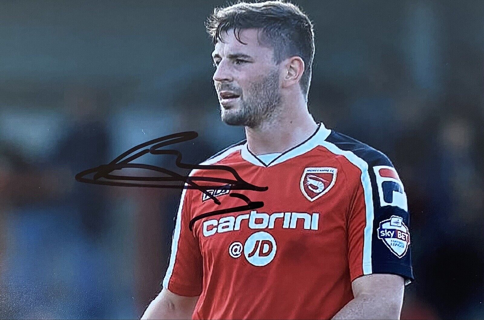 Padraig Amond Genuine Hand Signed Morecambe AFC 6X4 Photo Poster painting