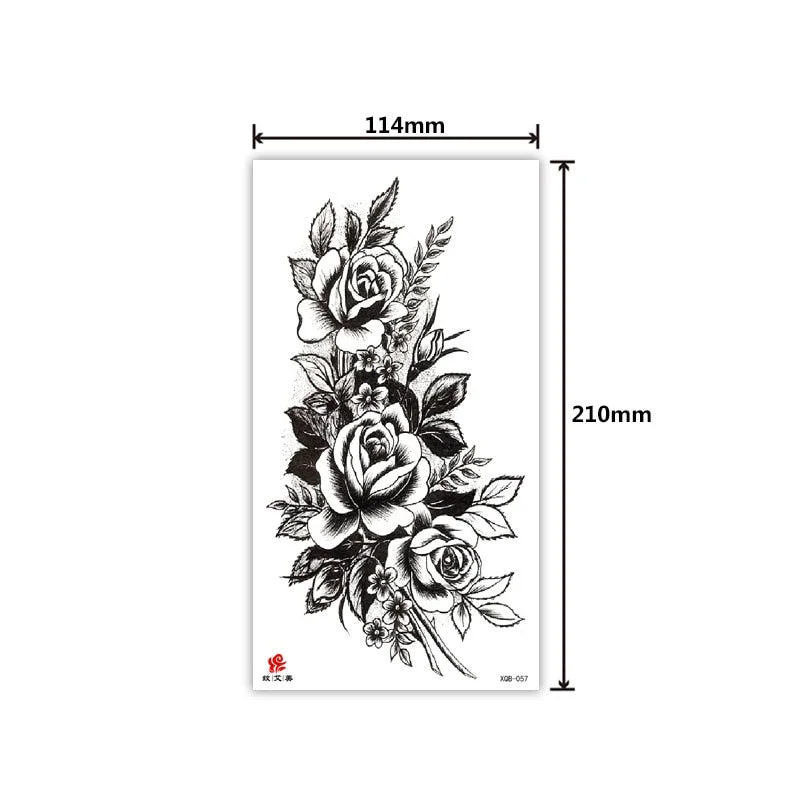 Tattoo Applique Arm Men and Women Small Full Arm Waterproof Tattoo Sticker Symbol Totem Animal Skull Text Tattoo Sticker