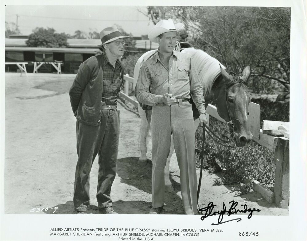 LLOYD BRIDGES Signed Photo Poster painting - Pride of the Blue Grass