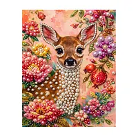 Flower Meadow Fawn - Pearls Painting