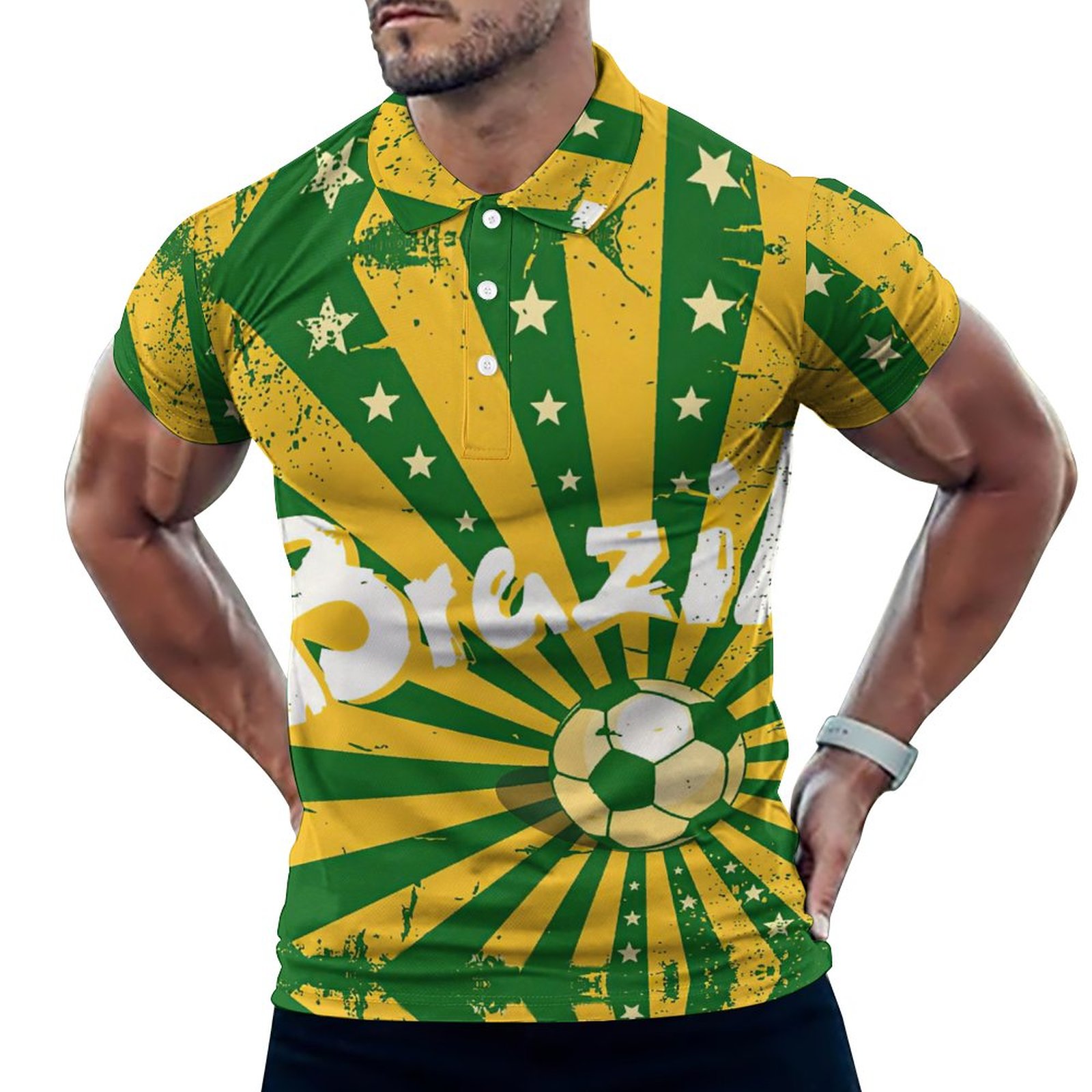 Brazil Soccer Men's Polo Shirt
