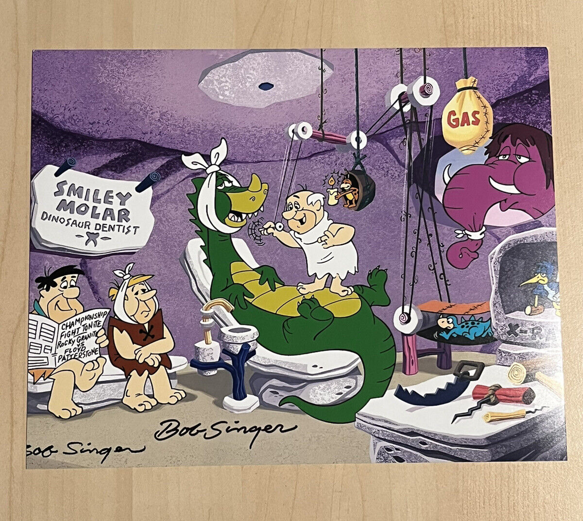 BOB SINGER HAND SIGNED 8x10 Photo Poster painting AUTOGRAPHED THE FLINTSTONES CARTOON ARTIST COA