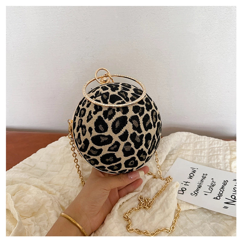 Special Material Zebra Leopard Round Evening Bags