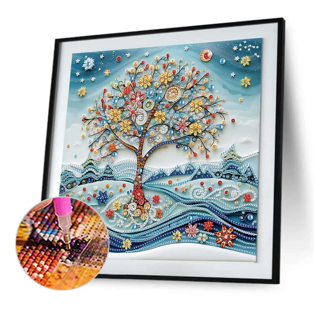 Diamond Painting - Partial Special Shaped Drill - Tree(Canvas|30*30cm)
