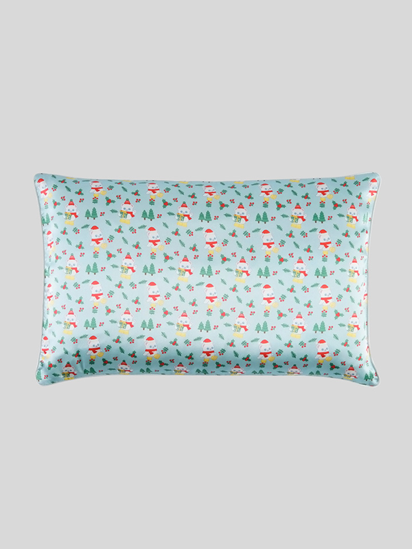 19 MOMME Taie d'oreiller en soie style bonhomme de neige pour enfant