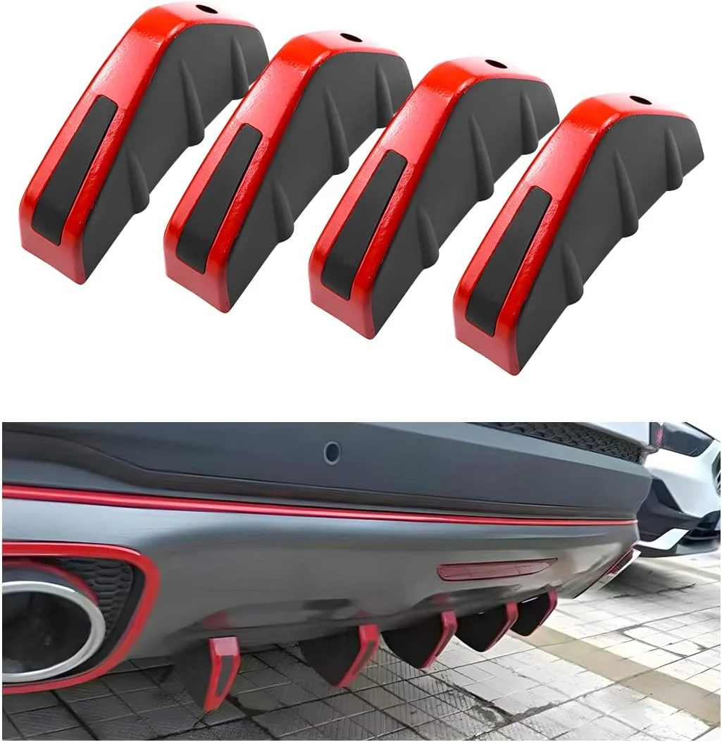4pcs Car Lower Bumper Lip Diffuser, Anti-collision Accessories Spoiler Protector
