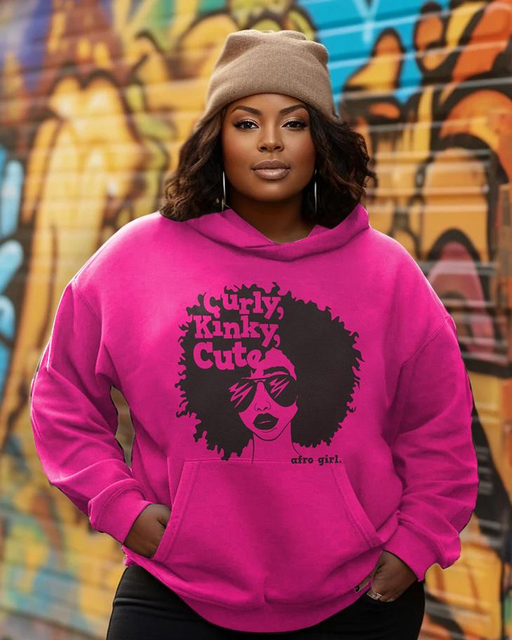 Curly Kinky Cutet Long Sleeves Hoodie