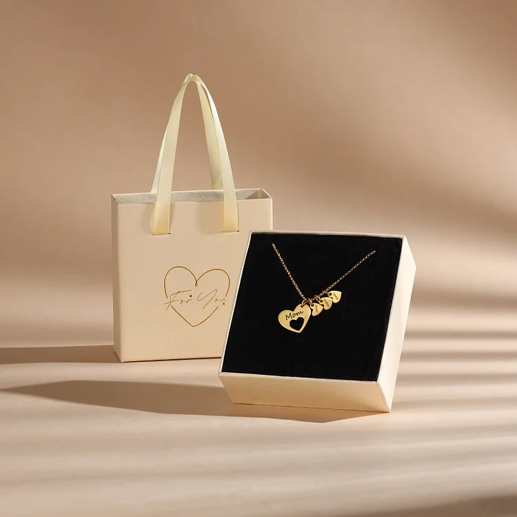 1 Name - Personalized Love Pendant Necklace with Gift Box Customized Name Gift for Her