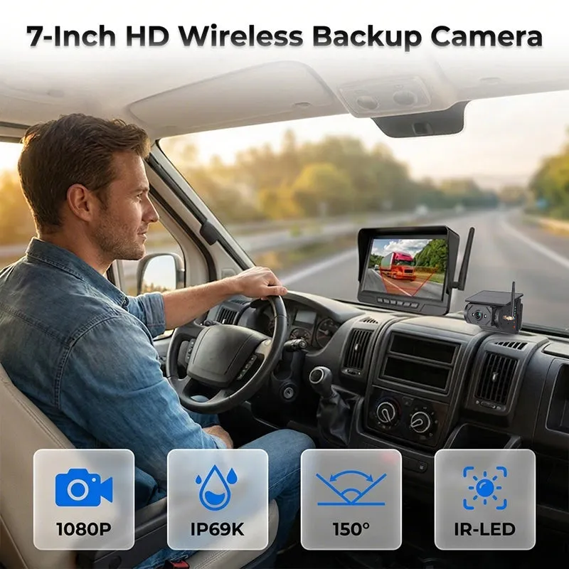 7-inch HD wireless backup camera system