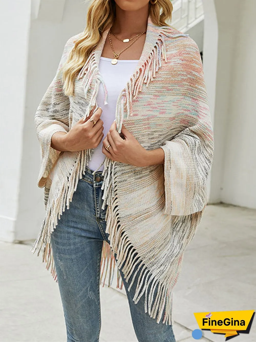 Women's Long Sleeve Tassels Cardigan Sweaters