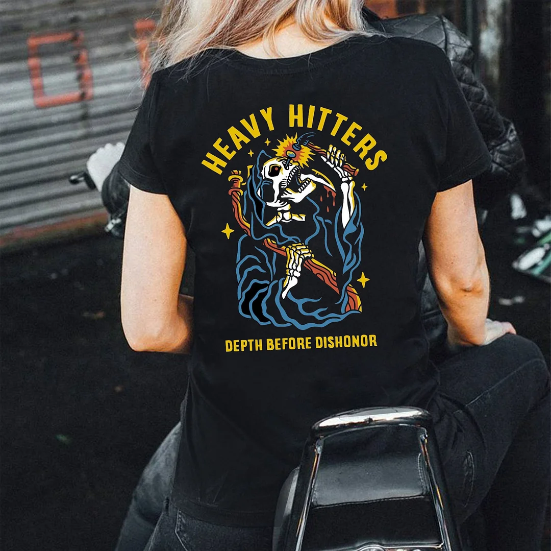HEAVY HITTERS Black Print Regular-fit T-shirt