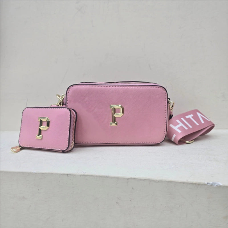 Women’s Medium Pu Leather Letter Solid Color Classic Style Streetwear Square Zipper Square Bag