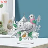 2D Flat Acrylic Bird Flower DIY Desktop Diamond Art Kits for Adults Beginner