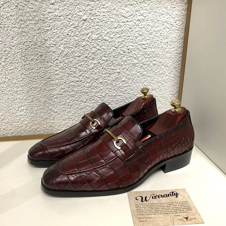 Men's Stone Pattern Slip-on Shoes