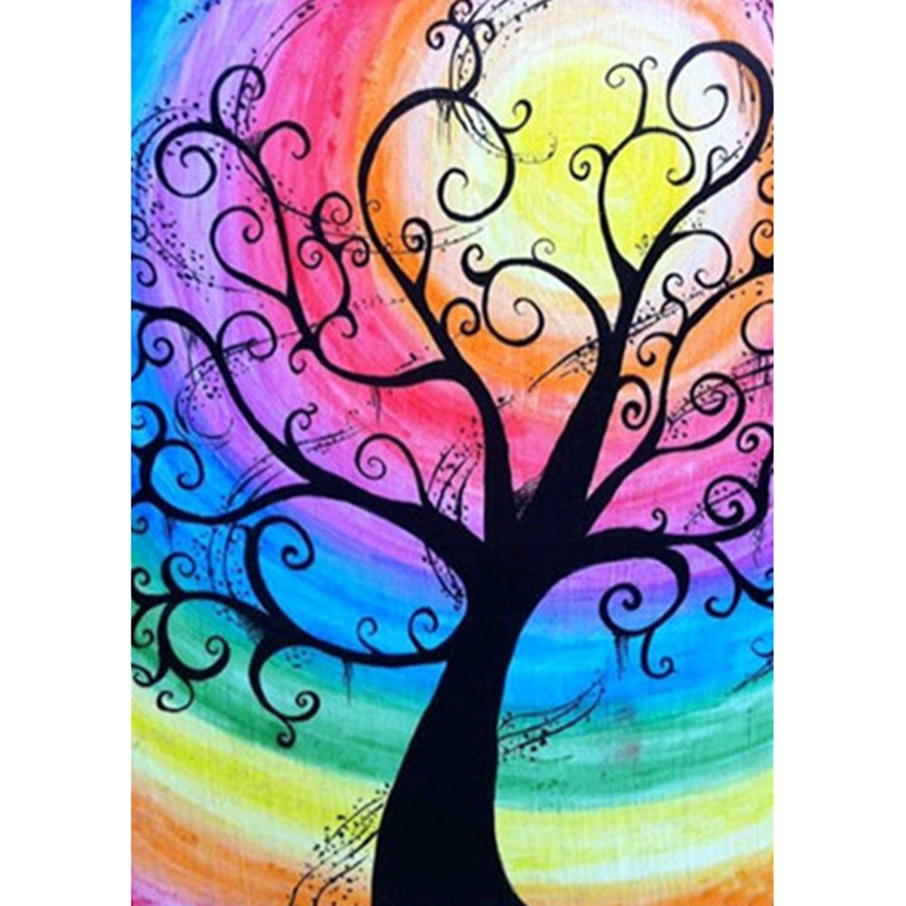 

Multi-Size) Colorful Tree - Round/Square Drill Diamond Painting, Round diamond, 501 Original