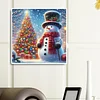 Diamond Painting - Full Round Drill - Xmas Snowman(Canvas|40*40cm)