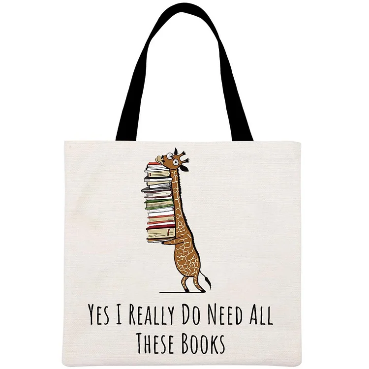 Yes I Really Need These Books Printed Linen Bag