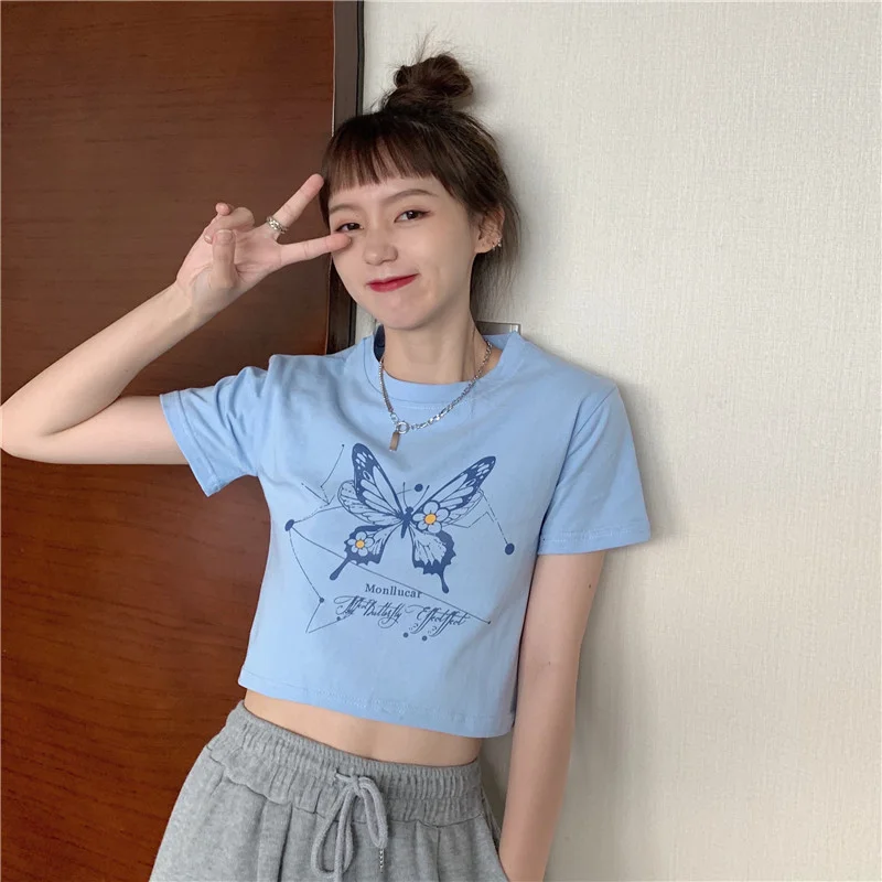Brownm Brownm Sister Wear Short Short-Sleeved T-Shirt Female 2024 Summer New Korean Version Of The Student Jacket