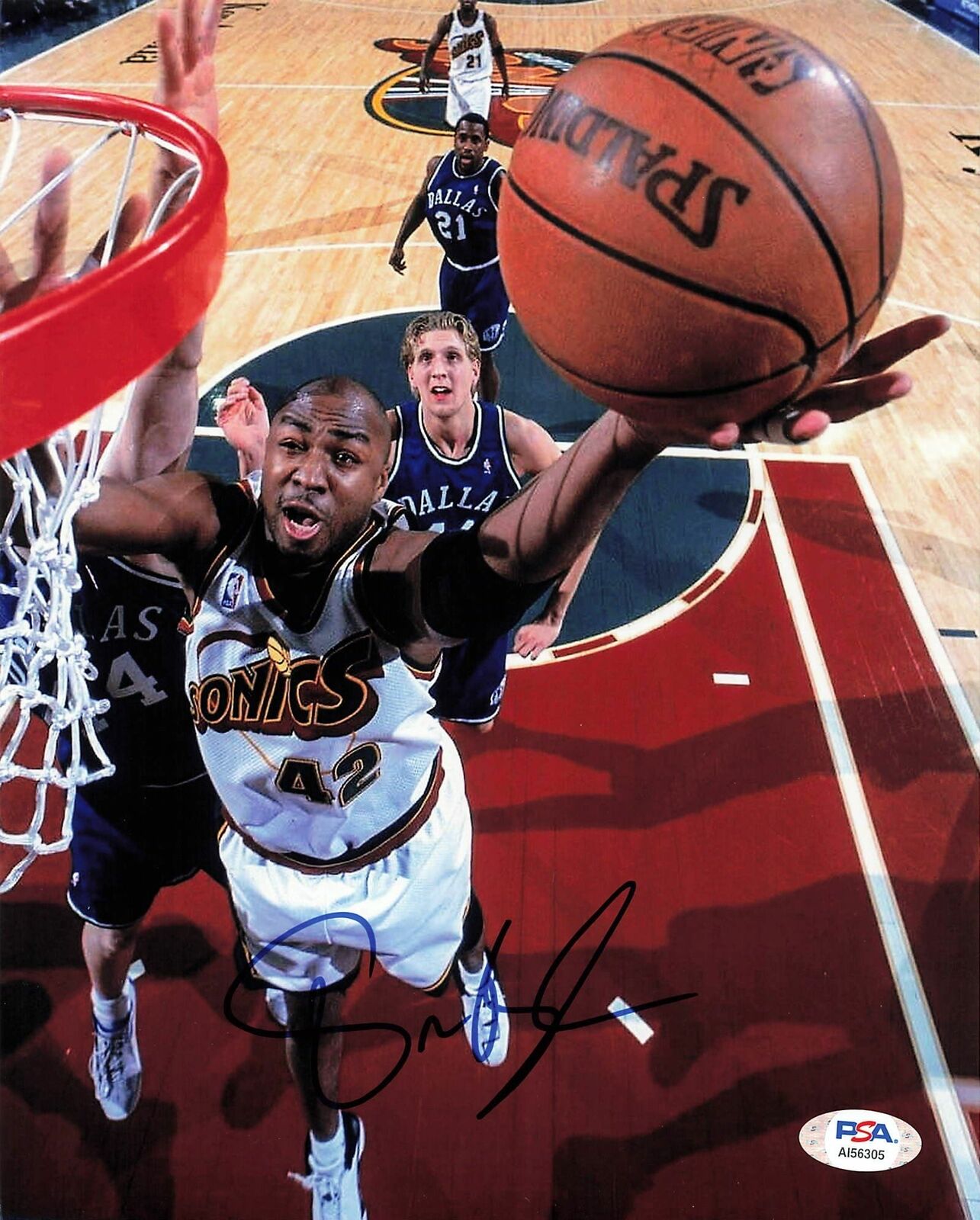 Vin Baker signed 8x10 Photo Poster painting PSA/DNA Seattle SuperSonics Autographed