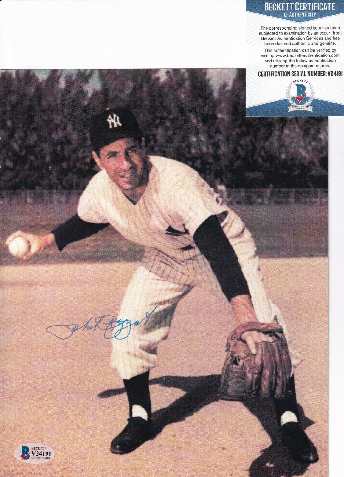 PHIL RIZZUTO signed (NEW YORK YANKEES) autographed 8X10 Photo Poster painting BECKETT V24191