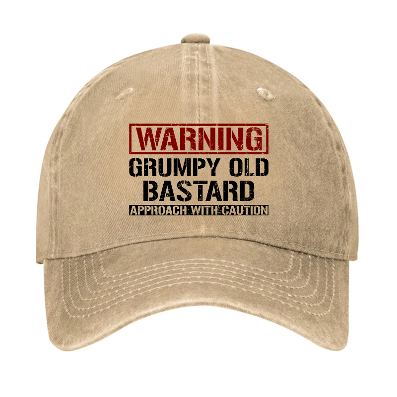 Warning Grumpy Old Bastard Approach With Caution Hat ctolen