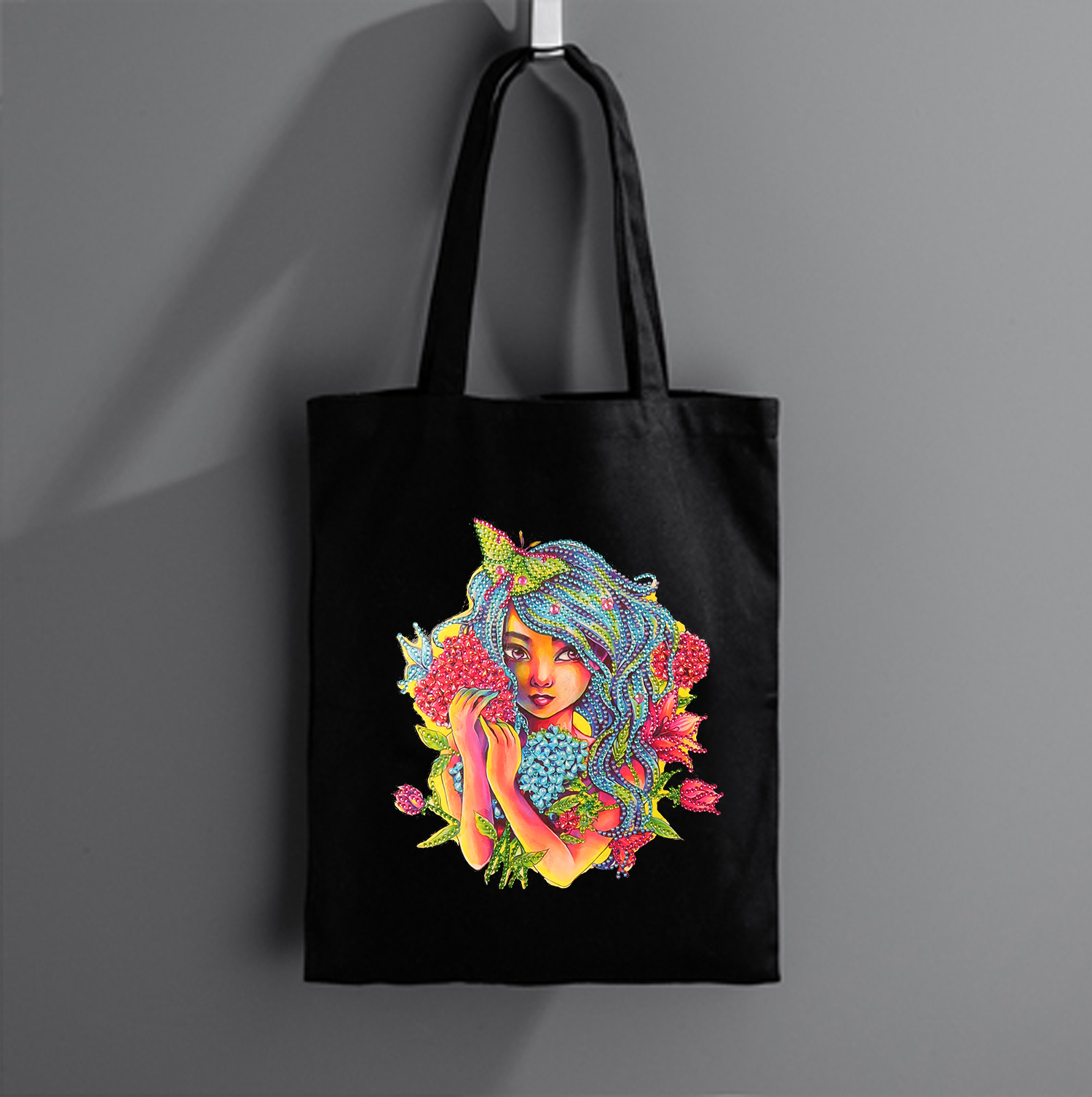 Diamond Painting EcoFriendly BagDIY Crystal Rhinestone Flamingo