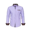 Men's Colorblock Plaid Collar Casual Super Stretch Shirt