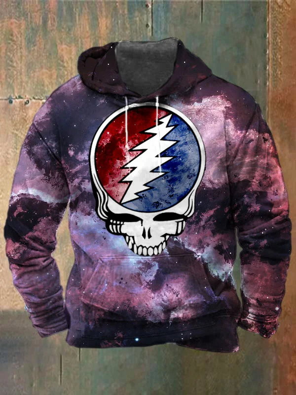 Unisex Skull Print Heavyweight Hoodies