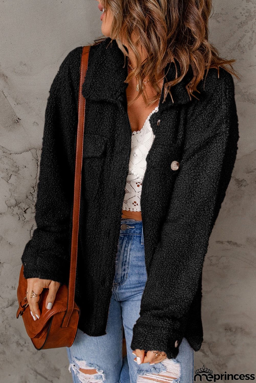 Flap Pockets Button Front Jacket